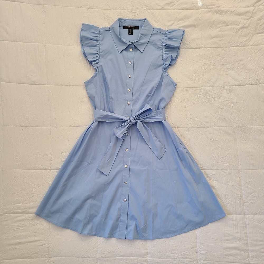 Forever 21 Light Blue Shirt Dress